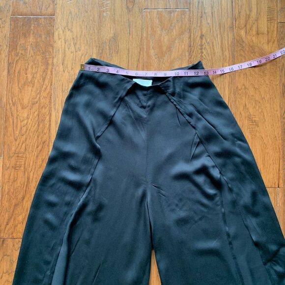 Black Side Slit Wide Leg Cut Out Pants - Picture 5 of 11
